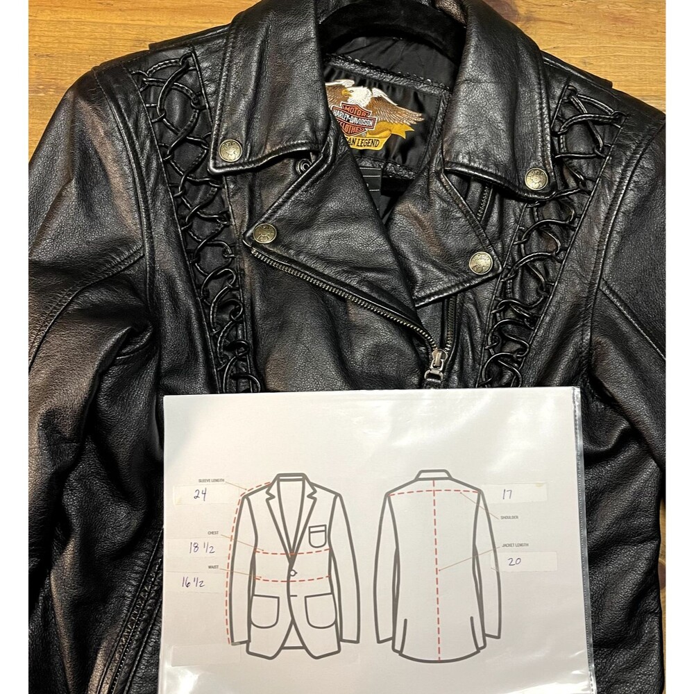 Harley Davidson‎ Riding Jacket 2000 Women Medium Lace-up Corset leather - Picture 16 of 16